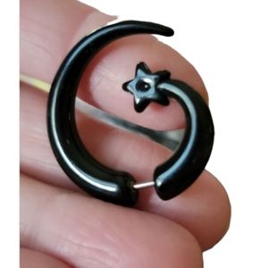 New Acrylic Faux gauge black BOUTIQUE tribal earrings